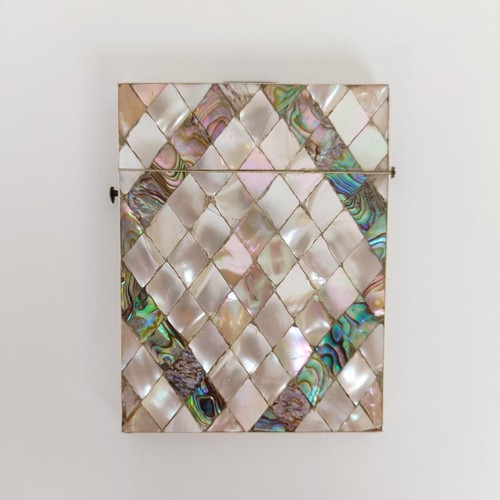 924 - A mother of pearl card case, and another