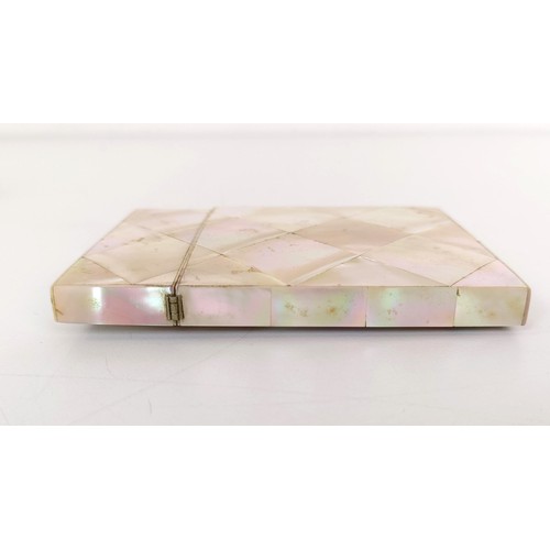 924 - A mother of pearl card case, and another