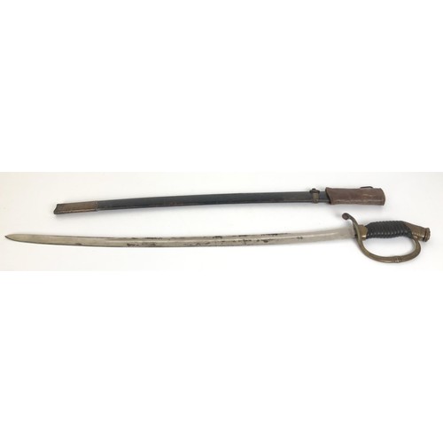 534 - A sword, the blade marked E & E Horster, Solingen, with a scabbard