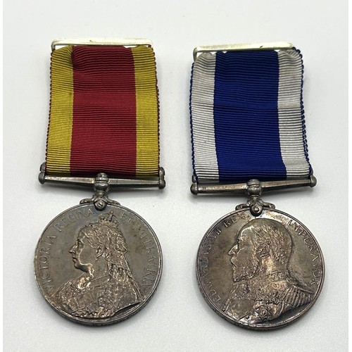 536 - A pair of medals, awarded to JA Renno Pte RM NL Depot D Wei-Hai Wei, comprising a China War Medal 19... 