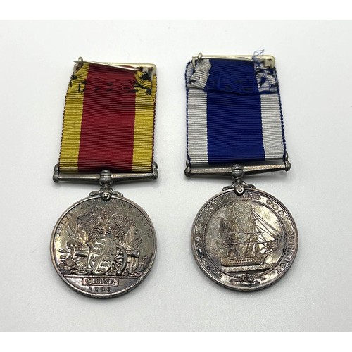 536 - A pair of medals, awarded to JA Renno Pte RM NL Depot D Wei-Hai Wei, comprising a China War Medal 19... 