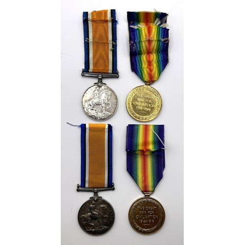 542 - A British War Medal and Victory Medal pair, awarded to 45215 1 AM H C Hobbs RAF, and another pair, a... 