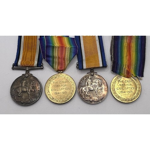 543 - A British War Medal and Victory Medal pair, awarded 223441 Pte 1 D F Emerson RAF, and another pair, ... 