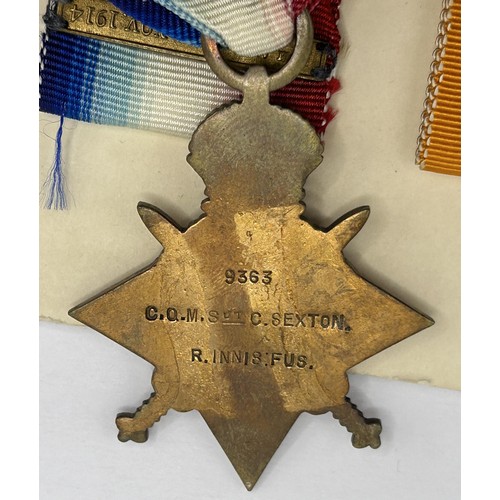 564 - A group of six medals, awarded to 9363 WO2 (RQMS) C Sexton, comprising a Queen's South Africa Medal,... 