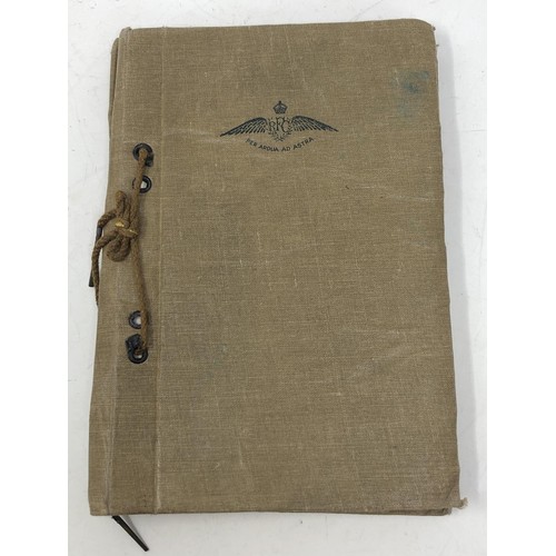 591 - A rare Royal Flying Corps handwritten Corps Observers Course, Artillery & Infantry Co-orperation... 