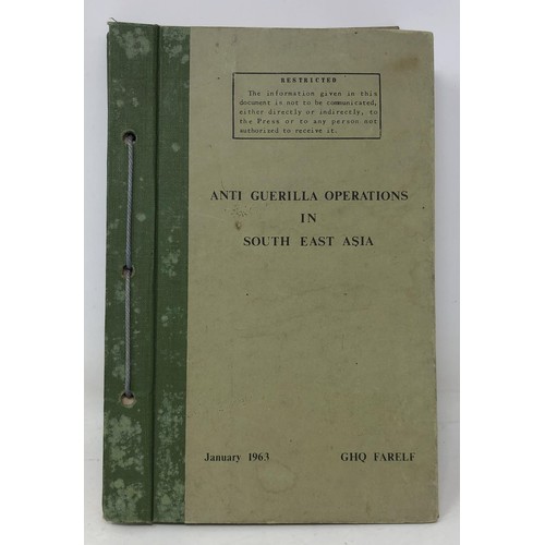 594 - An anti Guerilla Operations in South East Asia book, January 1963, a group of Gurkha related photogr... 