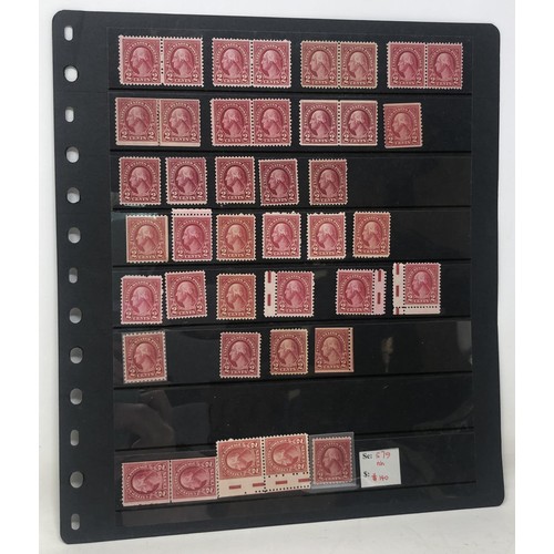 370 - United States- 1922-26 Washington 2c accumulation of singles and blocks with a range of shades and p... 