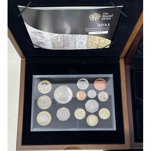 496 - A Royal Mint executive proof coin set, 2011, other coins and items