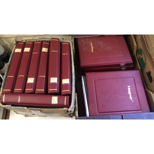 444 - British Commonwealth and all world - large dealer’s stock in 15 large Hagner albums in two boxes wit... 