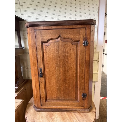 993 - A pine dresser base, 125 cm wide, an oak drop leaf table, a rocking chair, a wine rack, a doll's hig... 