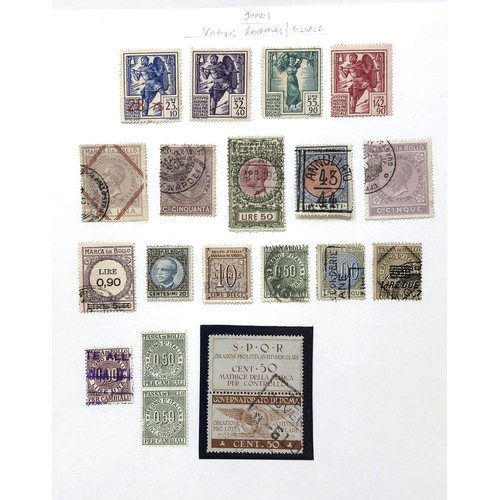 426 - Italy- A range of Fiscals and Revenues on album leaves