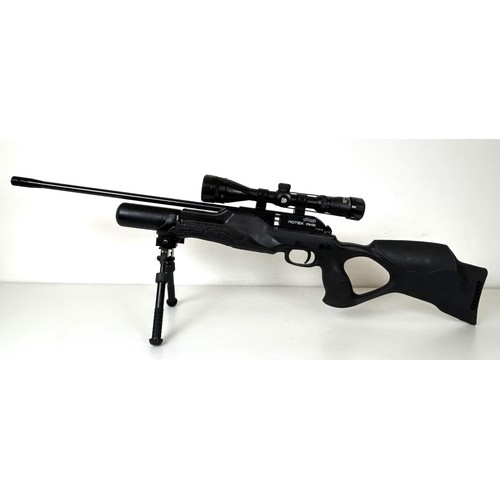 620 - A Carl Walther .22 air rifle, with folding bi-pod, telescopic sight, a gas bottle and other accessor... 