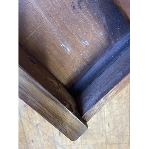 1038 - A Victorian walnut Canterbury whatnot, 56 cm wide