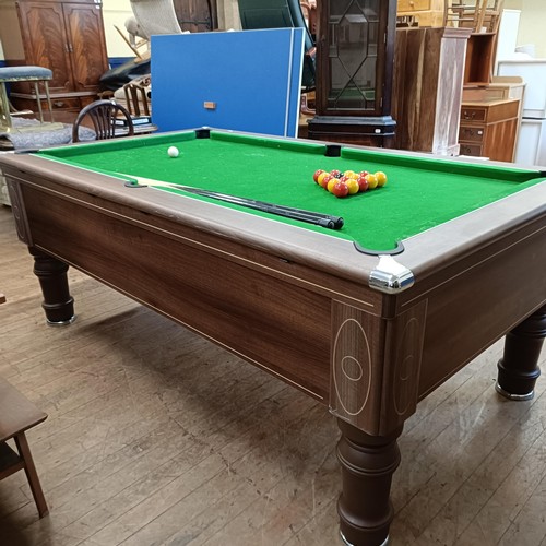 1079 - A pool table, with table tennis panels, a dart board and six cricket stumps (qty)