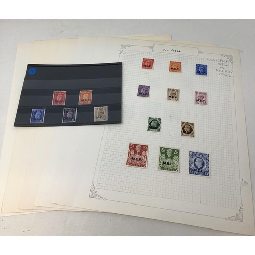 413 - British Occupation of Italian Colonies- Unused collection on album leaves with MEF overprints to 10/... 