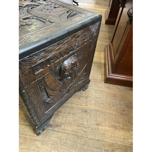 1100 - A Chinese camphorwood chest, 103 cm wide