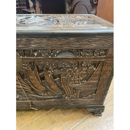 1100 - A Chinese camphorwood chest, 103 cm wide