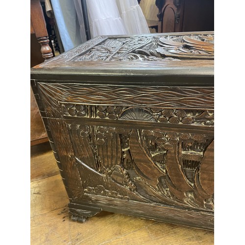 1100 - A Chinese camphorwood chest, 103 cm wide