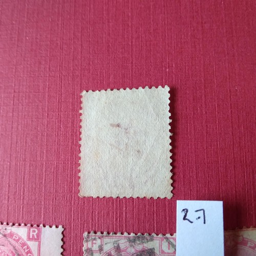 27 - GB 1870s 3d pale rose selection used and unused, Cat. £1000+