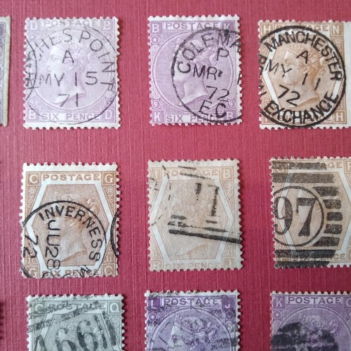 47 - GB mixed lot of 6d early Victorian used and unused, good postmarks