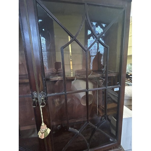 1075 - A 19th century mahogany secretaire bookcase, 124 cm wide