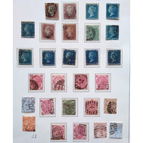 52 - GB early mixed used selection, some nice postmarks, high catalogue value