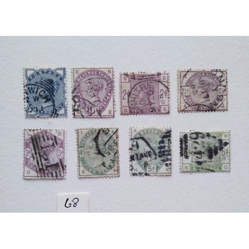 68 - GB 1883 part used set, some good postmarks, Cat. £900+