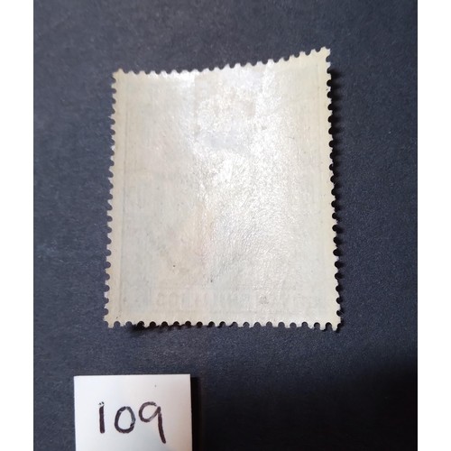 109 - GB 10s ultramarine unused, excellent gum, lightly mounted, very nice example