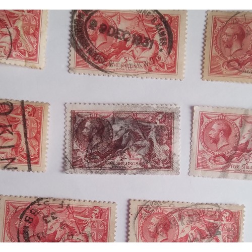 146 - GB George V 5s seahorse shades, good postmarks