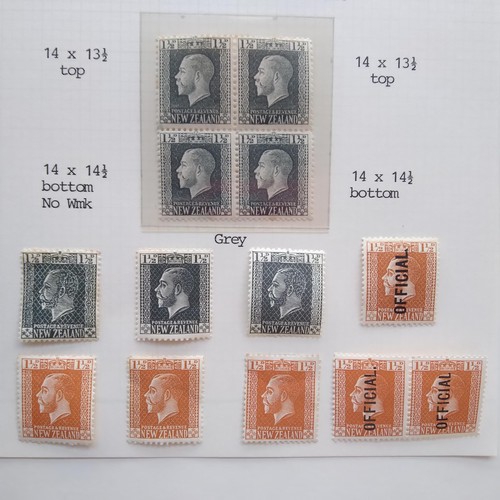 188 - New Zealand George V unused selection, many shades, good colours