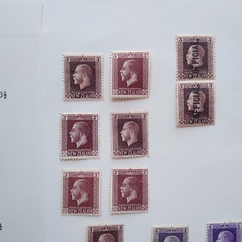 189 - New Zealand George V selection of unused, many shades