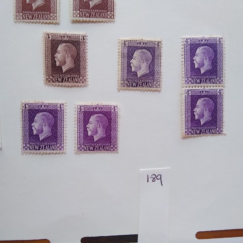 189 - New Zealand George V selection of unused, many shades