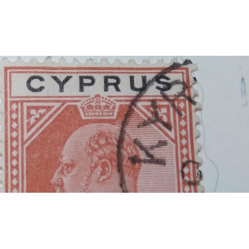 201 - Cyprus 1904, 12 piastres, broken top left triangle, used