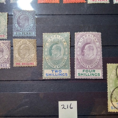 216 - Gibraltar 1903 used and unused part sets