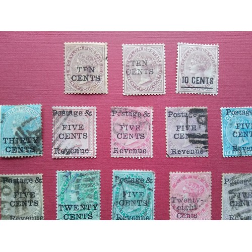 292B - Ceylon good unused and used selection of over prints, high catalogue value