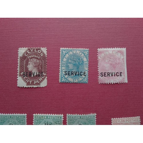 292U - Ceylon good selection of early on service overprints, unused