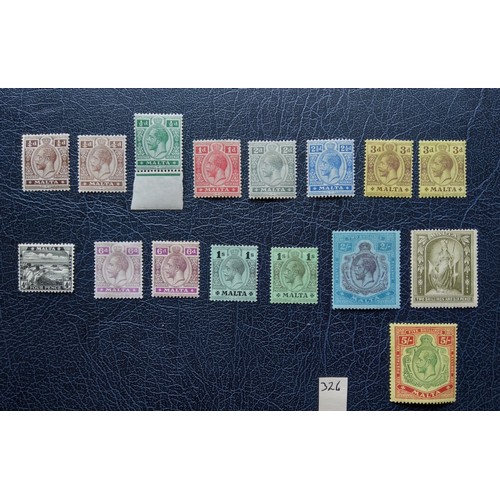 293D - Malta 1914 full unused set with shades