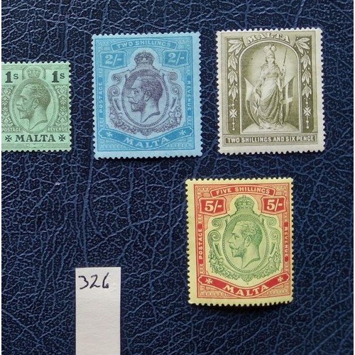 293D - Malta 1914 full unused set with shades