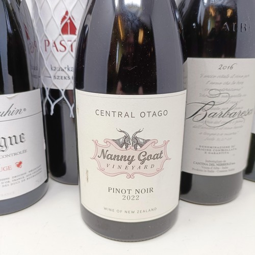 1201 - A bottle of Nanny Goat Pinot Noir 2022, a bottle of Barbaresco, 2016, and four other bottles (6)