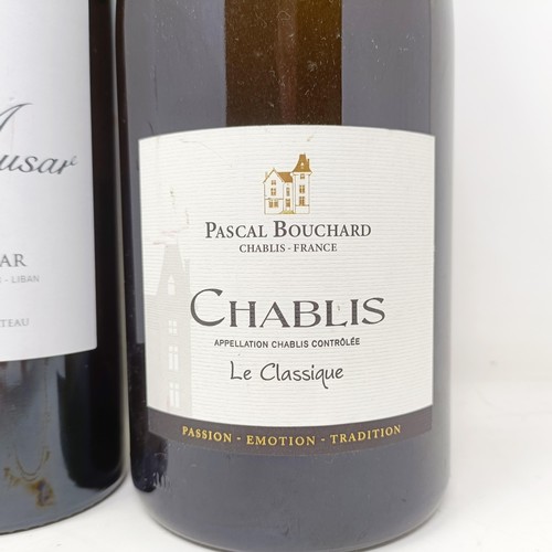 1203 - A magnum of Pascal Bouchard Chablis, 2015, and a bottle of Chateau Musar, 2012 (2)