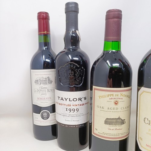 1232 - A bottle of Chateau Tallence, 1997, six other bottles of wine and a bottle of Taylors LBV port, 1999... 