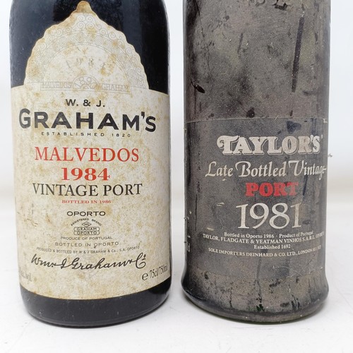 1236 - A bottle of Taylors LBV port, 1981, and a bottle of Grahams Malvedos vintage port, 1984 (2)