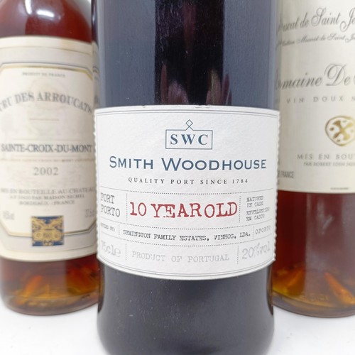 1238 - A bottle of Smith Woodhouse port, 10 years old, and four bottles/half bottles of wine (5)