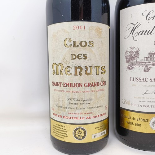 1240 - A magnum of Clos des Menuts Saint-Emilion Grand Cru, 2001, and a magnum of Chateau Haut Piquat, Luss... 