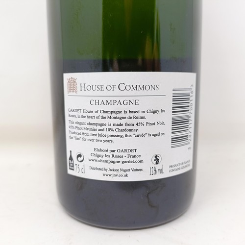 1250 - A bottle of House of Commons champagne, signed by David Cameron