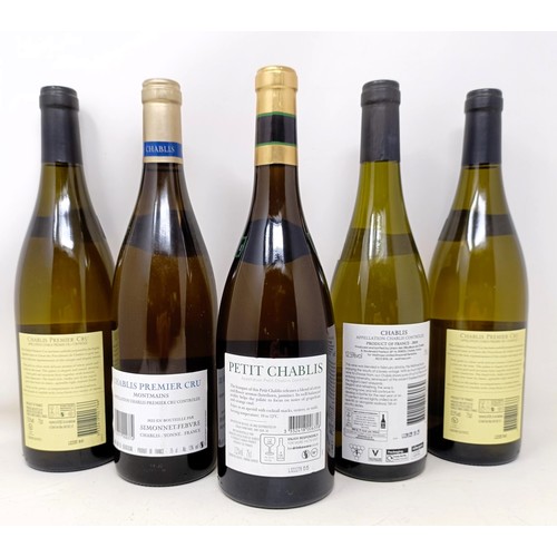 1258 - Two bottle of Chablis Premier Cru, 2020, and three other bottles of Chablis (5)