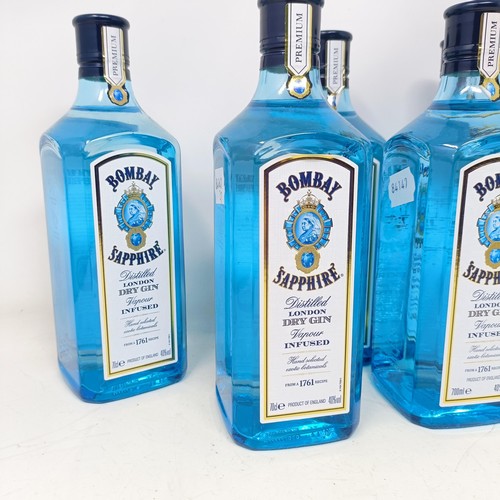 1266 - Six bottles of Bombay Sapphire gin (6)