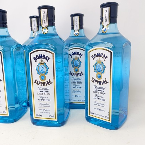 1266 - Six bottles of Bombay Sapphire gin (6)