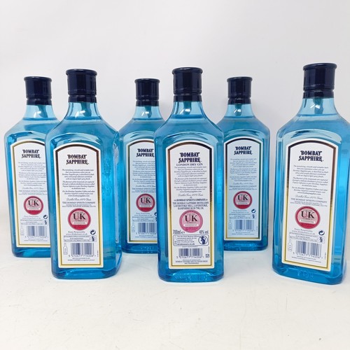 1266 - Six bottles of Bombay Sapphire gin (6)