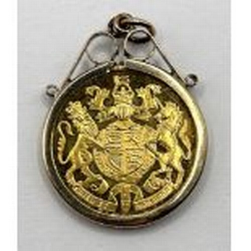 606 - A 9ct gold medal, for County Middlesex Football Association, awarded for Senior Cup Winners 1938-193... 